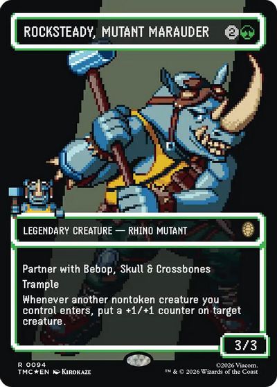 Rocksteady, Mutant Marauder (Borderless) (Surge Foil) card art