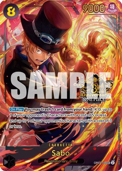 Sabo (Japanese Version 3rd Anniversary Set) card art
