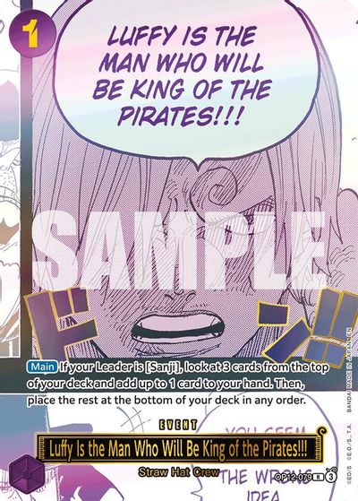 Luffy Is the Man Who Will Be King of the Pirates!!! (Japanese Version 3rd Anniversary Set) card art