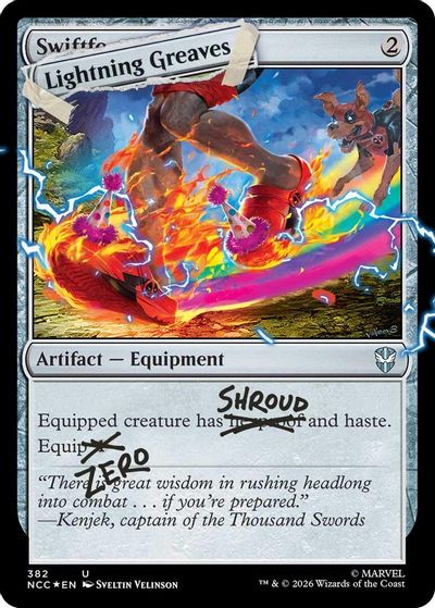 Lightning Greaves (382) (Pool Party Foil) card art