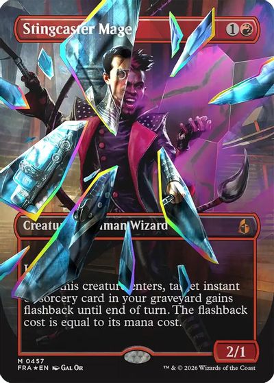 Stingcaster Mage (Borderless) (Facet Foil) (0457) card art