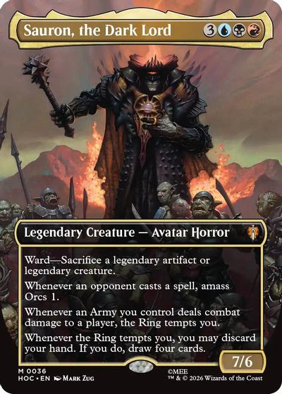 Sauron, the Dark Lord (Borderless) card art
