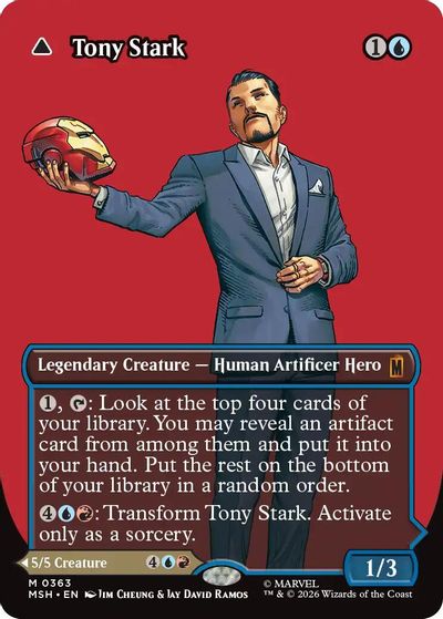 Tony Stark (Borderless) (0363) card art