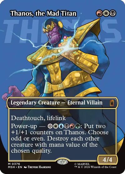 Thanos, the Mad Titan (Borderless) (0367) card art