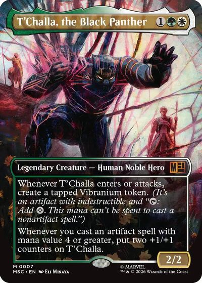 T'Challa, the Black Panther (Borderless) card art
