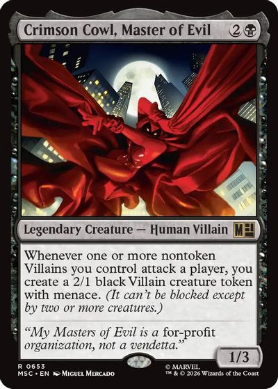Crimson Cowl, Master of Evil card art