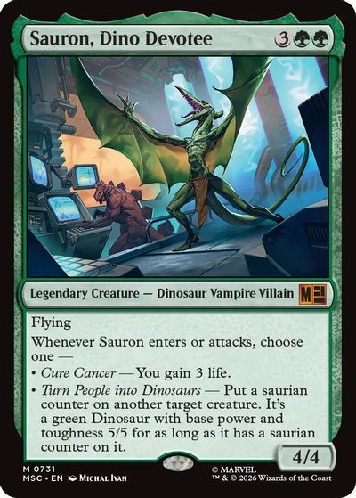 Sauron, Dino Devotee card art