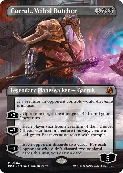 Garruk, Veiled Butcher (Borderless) card art