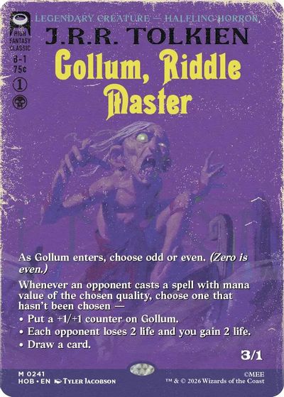 Gollum, Riddle Master (Borderless) card art