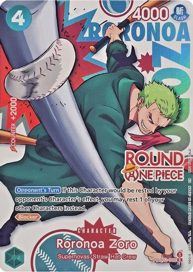 Roronoa Zoro (Round 1 Promo) card art