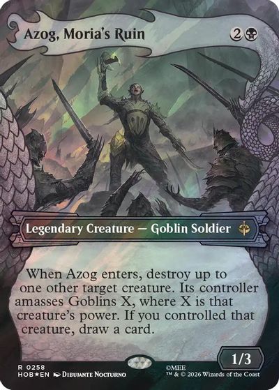 Azog, Moria's Ruin (Showcase) (Surge Foil) card art