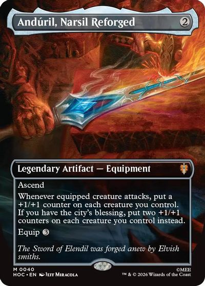 Anduril, Narsil Reforged (Borderless) card art