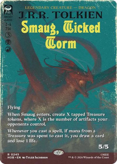 Smaug, Wicked Worm (Borderless) card art