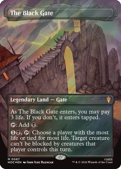 The Black Gate (Borderless) (Surge Foil) card art