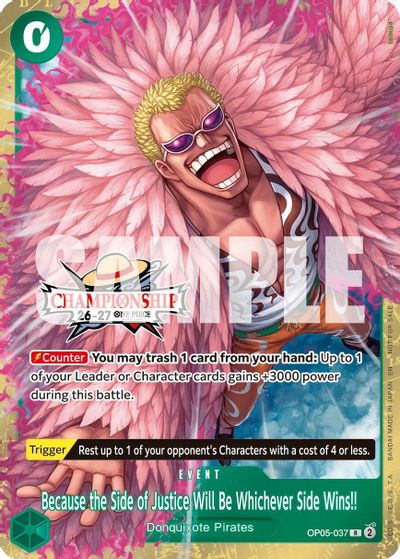 Because the Side of Justice Will Be Whichever Side Wins!! (CS 26-27 Celebration Pack) card art