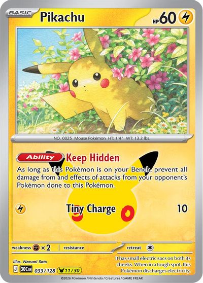 Pikachu - 033/128 card art