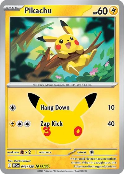 Pikachu - 041/128 card art
