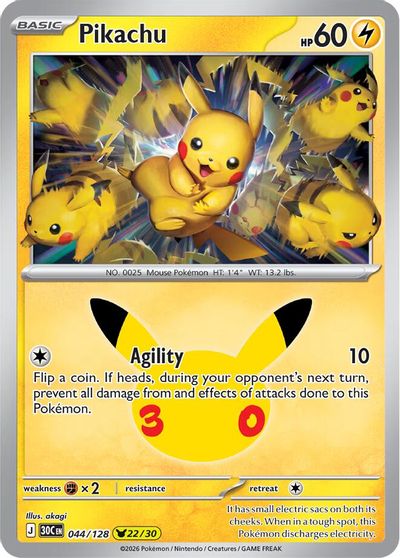 Pikachu - 044/128 card art