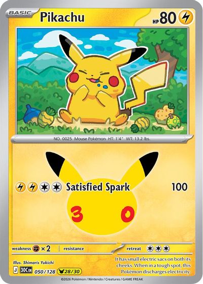 Pikachu - 050/128 card art