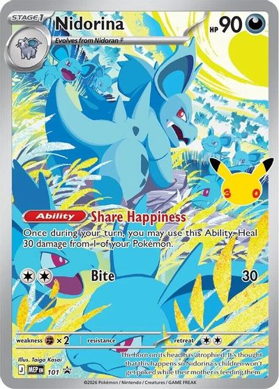 Nidorina - 101 (30th Celebration) card art