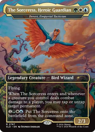 The Sorceress, Heroic Guardian - Derevi, Empyrial Tactician card art