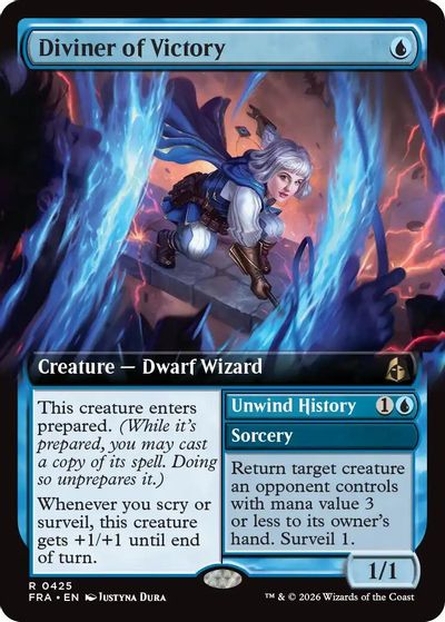 Diviner of Victory (Extended Art) card art