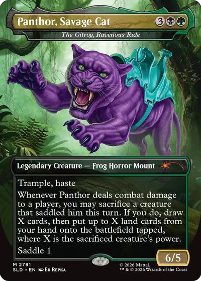 Panthor, Savage Cat - The Gitrog, Ravenous Ride card art