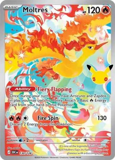 Moltres - 130/128 card art