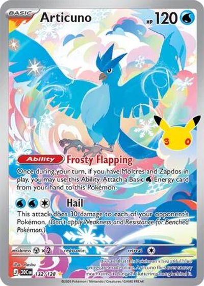 Articuno - 132/128 card art