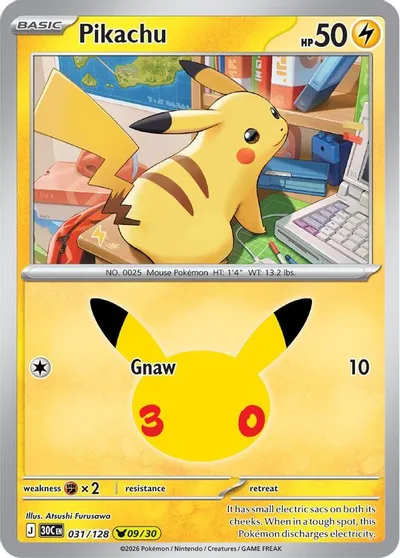 Pikachu - 031/128 card art