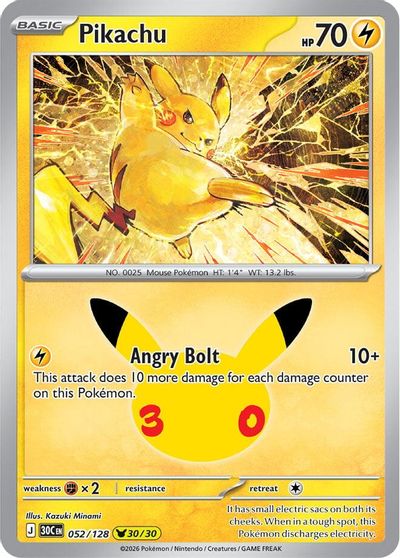 Pikachu - 052/128 card art