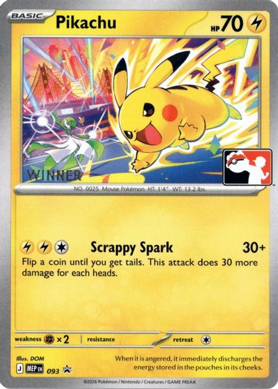 Pikachu - 093 (Winner) card art
