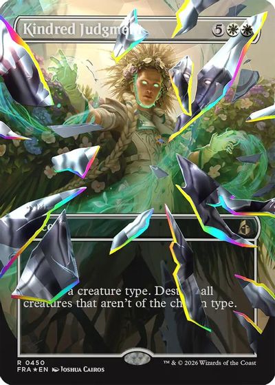 Kindred Judgment (Borderless) (Facet Foil) card art