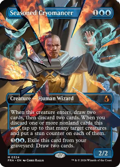 Seasoned Cryomancer (Borderless) (0324) card art