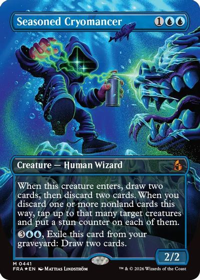Seasoned Cryomancer (Borderless) (0441) card art