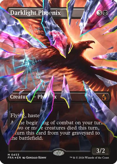 Darklight Phoenix (Borderless) (Facet Foil) (0453) card art