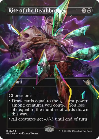 Rise of the Deathbringer (Borderless) (Facet Foil) card art