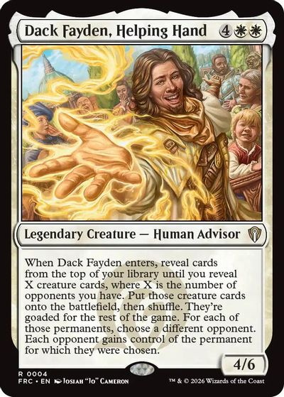Dack Fayden, Helping Hand card art