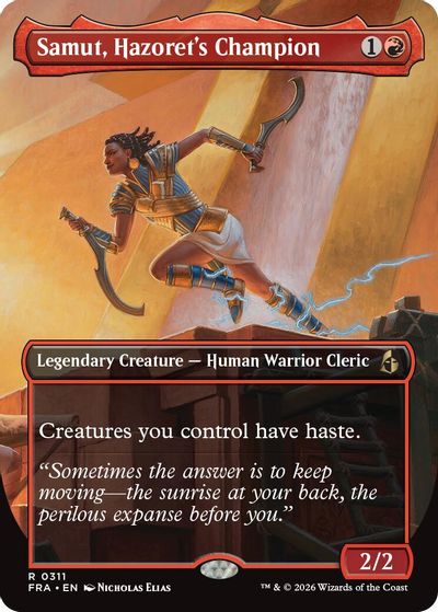 Samut, Hazorer's Champion (Borderless) card art