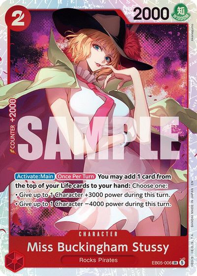 Miss Buckingham Stussy card art