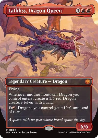 Lathliss, Dragon Queen (Borderless) card art