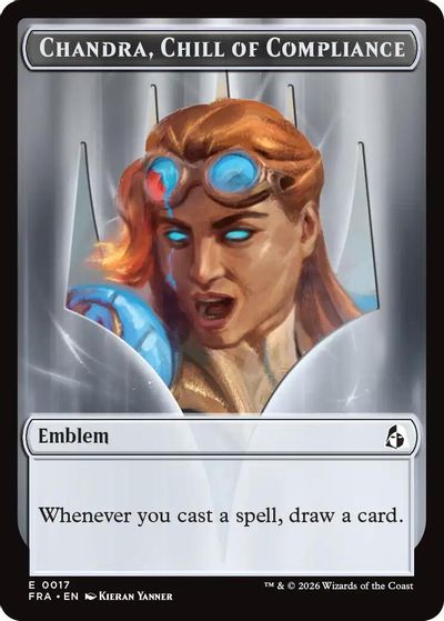 Chandra, Chill of Compliance // Chandra, Torch of Defiance Double-Sided Token card art