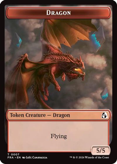Dragon // Lotus Double-Sided Token card art