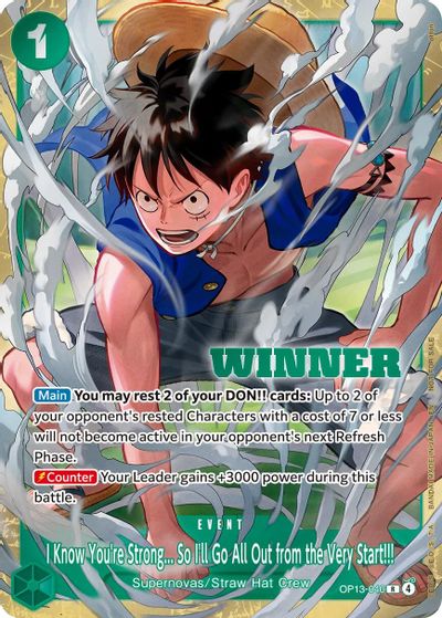 I Know You're Strong... So I'll Go All Out from the Very Start!!! (Winner Pack 2026 Vol. 4) card art