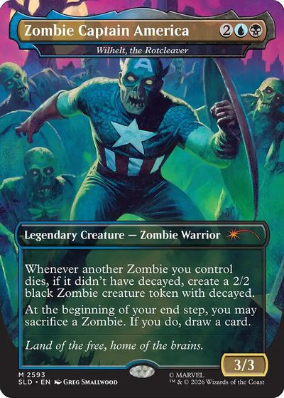 Zombie Captain America - Wilhelt, the Rotcleaver card art