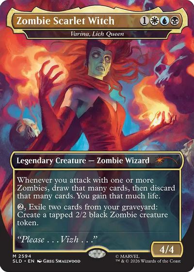 Zombie Scarlet Witch - Varina, Lich Queen card art