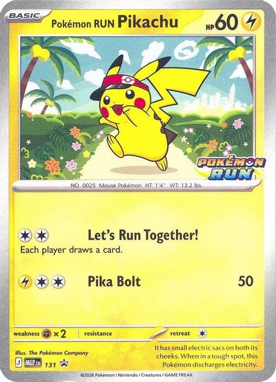 Pokemon Run Pikachu - 131 card art