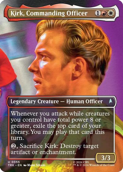 Kirk, Commanding Officer (Borderless) card art