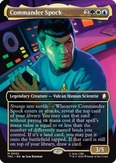 Commander Spock (Borderless) card art