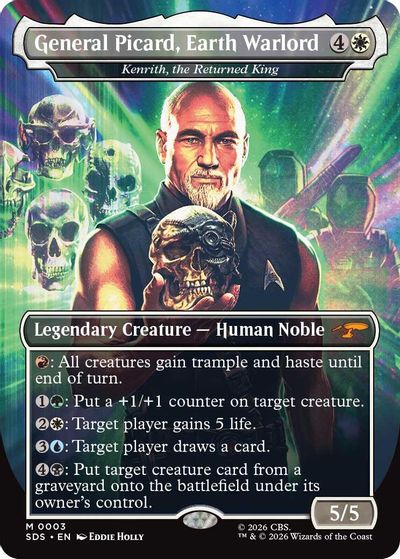 General Picard, Earth Warlord - Kenrith, the Returned King (Borderless) card art